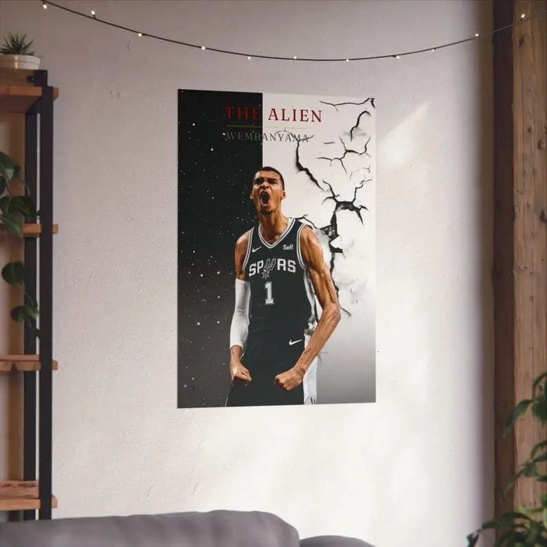 Victor Wembanyama Poster, San Antonio Spurs, NBA Fans, NBA Poster, Basketball Poster, Sports Poster, Gift For Him