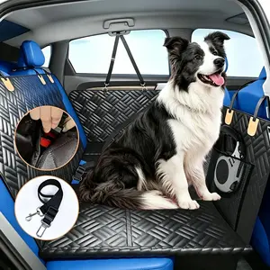 Premium Pet Car Seat Cover - Waterproof, Breathable Mesh Window, Side Zipper, Door Protection, Universal Fit for Cars, Trucks, and SUVs - Durable, Easy to Clean, and Machine Washable tiktokshopspringglowup