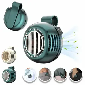 2026 New Portable Bladeless Clip-On Mini Fan, Quiet Adjustable 5-Speed USB Rechargeable Fan with LED Display, 360° Rotation, Lightweight Personal Cooling Fan for Travel, Outdoor & Desk Use