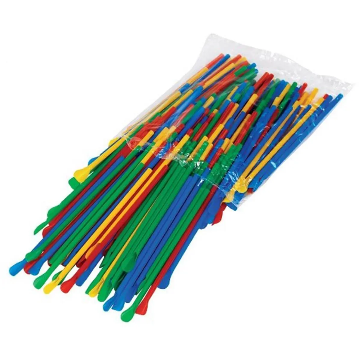 212 MAIN Flattened End Ice Cone Spoon Straws Utensils - 200 Pieces, Multicolor Fun Design, for Drinking & Scooping, All Ages, Home & Festive Party Supplies, 2"W X 8"D X 9"H
