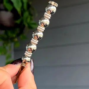 Victoria - Silver Beaded Multi-Use Clip â€“ Jewelry Helper & Credit Card Holder
