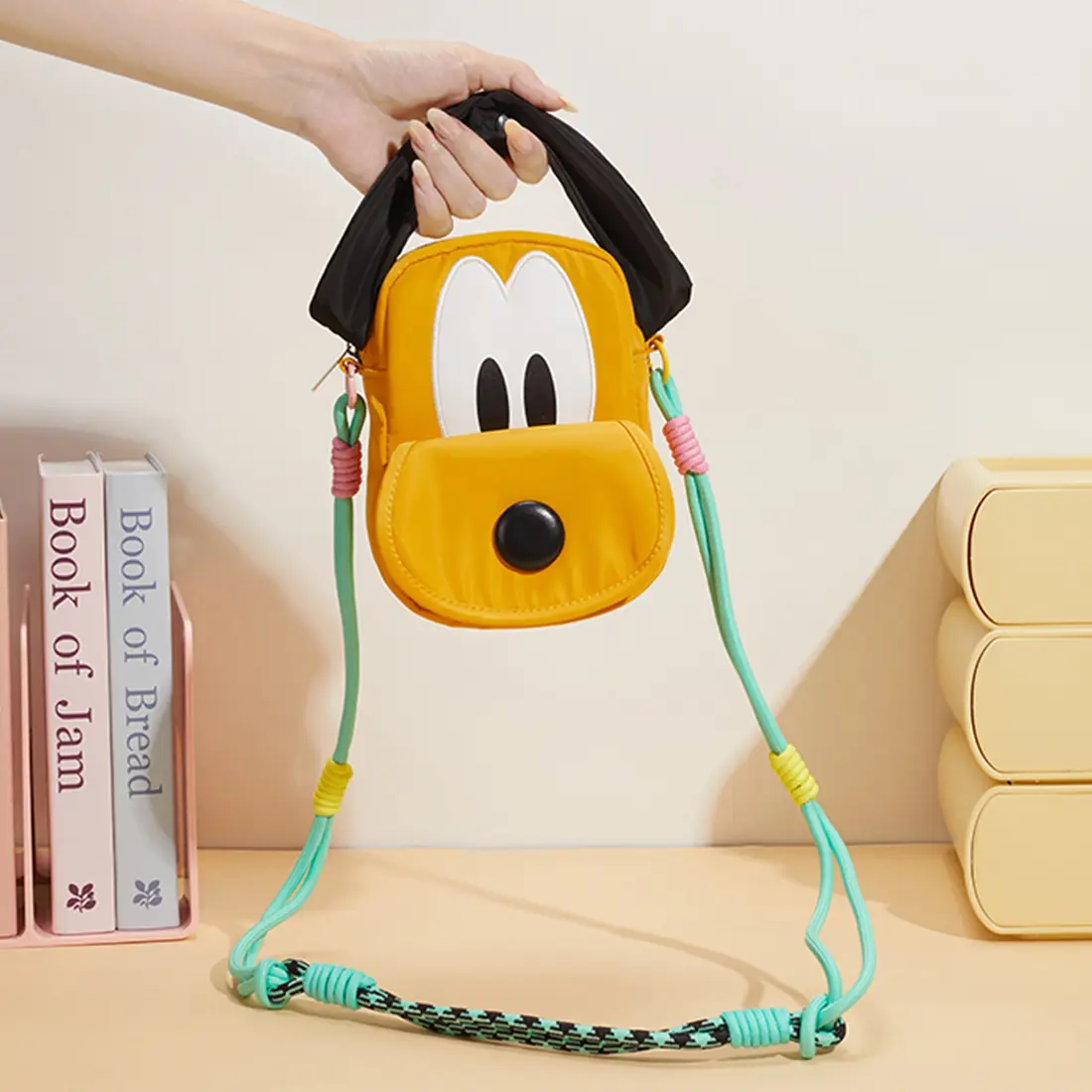 Disney Pluto 95th Anniversary Limited Edition Ear Tote Bag,Cute Floppy Ear Purse,Crossbody,Cute Collectible Disney Park Style Bag for Fans,Charming Disney Character Handbag for Boys Girls Teen,Daily Use,Birthday Gifts Holiday Gifts(1pc)