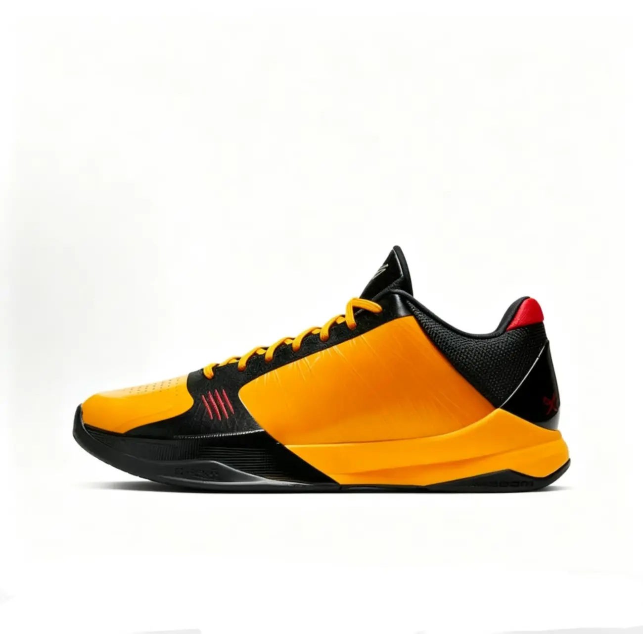 Daily Men's Low-Top Retro Basketball Shoes with Zoom Air Cushioning - Black and Yellow Shock Absorbing Sports Shoes