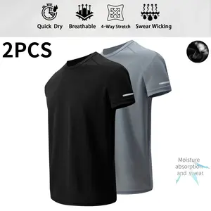 Men’s Quick-Dry Sports T-Shirt – Moisture-wicking, lightweight and cool short sleeves with a striped design, suitable for the gym, summer sports, and casual wear – An ideal gift for fitness enthusiasts