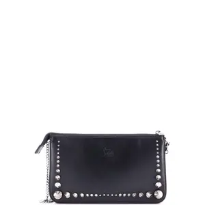 Pre-owned christian louboutin Leather Shoulder Bags Loubila Chain Clutch Spiked by Rebag