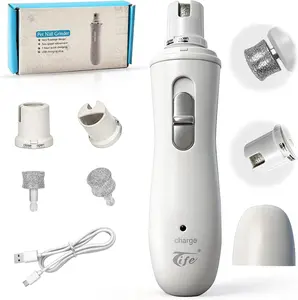 Tife Wireless Pet Nail Grinder,2 Speed Electric Rechargeable Dog Nail Trimmer,Quiet and Low-Vibration Pet Nail Grinders,Painless Dog&Cat Grooming Supplies for Large Medium Small Pets