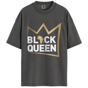 Comfort Colors Black Queen Shirt, Gold Crown Afrocentric Graphic Tee, Black Women & African American Melanin Queen Gift T-Shirt