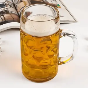 Jumbo Beer Mug 44 oz with Handle - Massive 44oz Capacity Thick Durable Glass Comfortable Sturdy Handle Perfect Gift Idea Easy to Clean