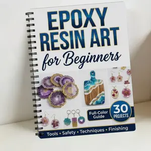 Epoxy Resin Art for Beginners, Full-Color Guide with 30 Fun Resin Projects, Creative Craft Kit for DIY Enthusiasts, Perfect Gift Idea