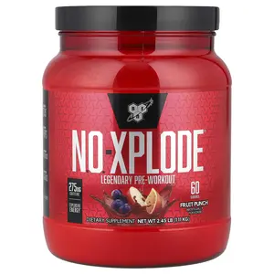 BSN N.O.-XPLODE®, Legendary Pre-Workout, Fruit Punch, 2.45 lbs (1.11 kg)