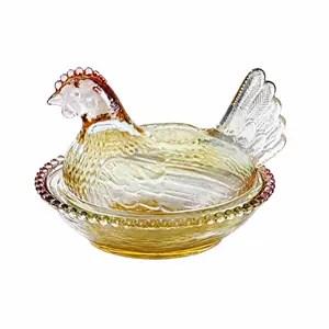 Durable Drop-Resistant Hen-Shaped Candy Dish Containers - Home Kitchen Storage Organizer, Holiday Home Decor