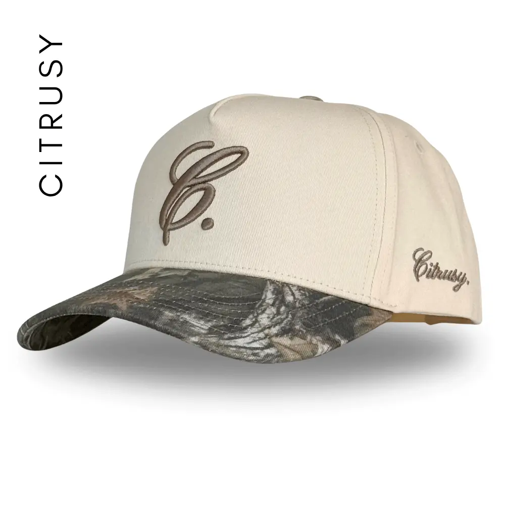 SIGNATURE C. TRUCKER HAT - CREAM/CAMO SIGNATURE C. TRUCKER HAT - CREAM/CAMO