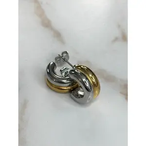 Maya two tone Huggies