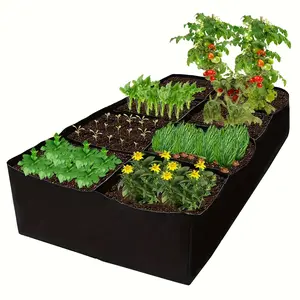 Fabric Elevated Garden Bed 4x2x1ft Garden Grow Bed Bag for Growing Herbs, Flowers & Vegetables, 55 Gallon (Approx. 140.6 L), Planting Bags