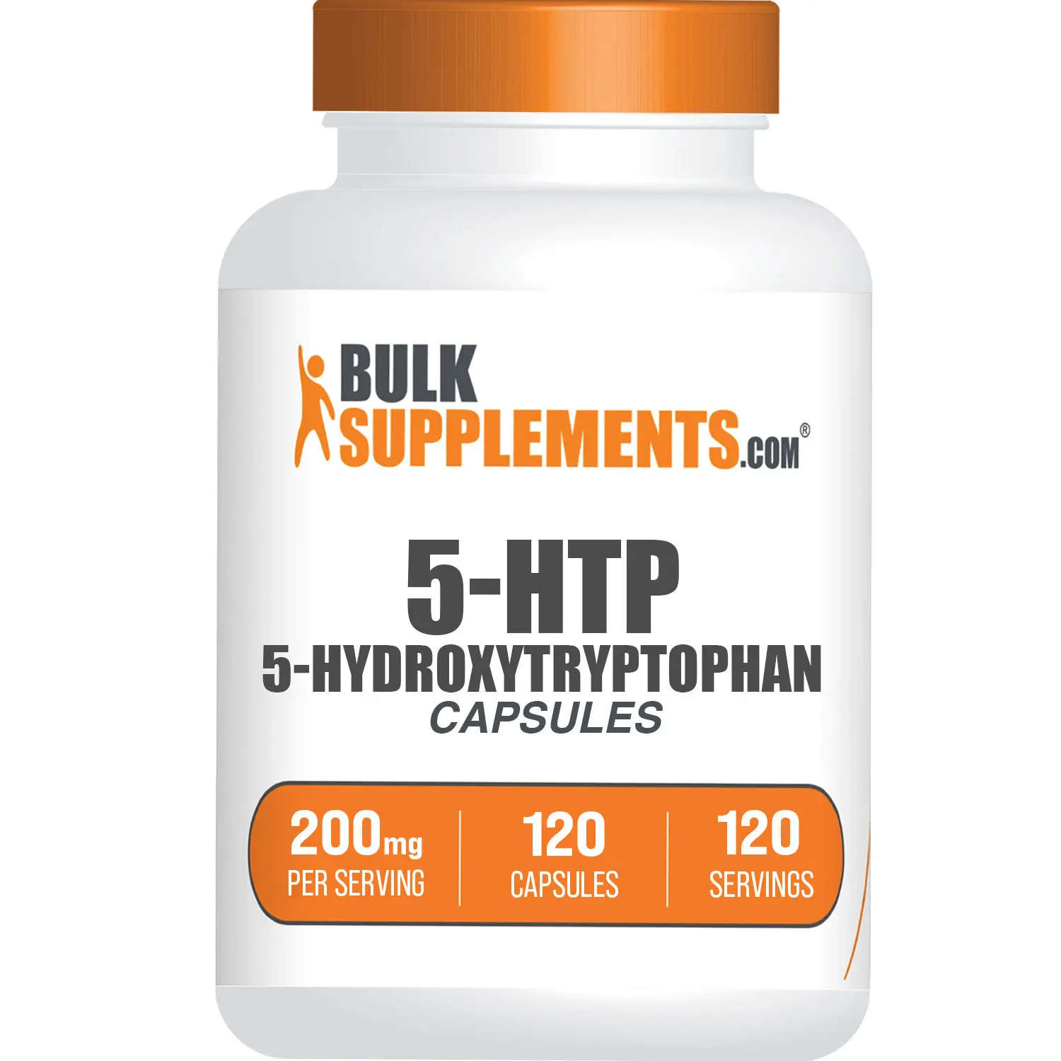 BulkSupplements - 5-HTP 5-Hydroxytryptophan Capsules - Antioxidant - Amino Acids - 120 Capsules - 200mg per Serving