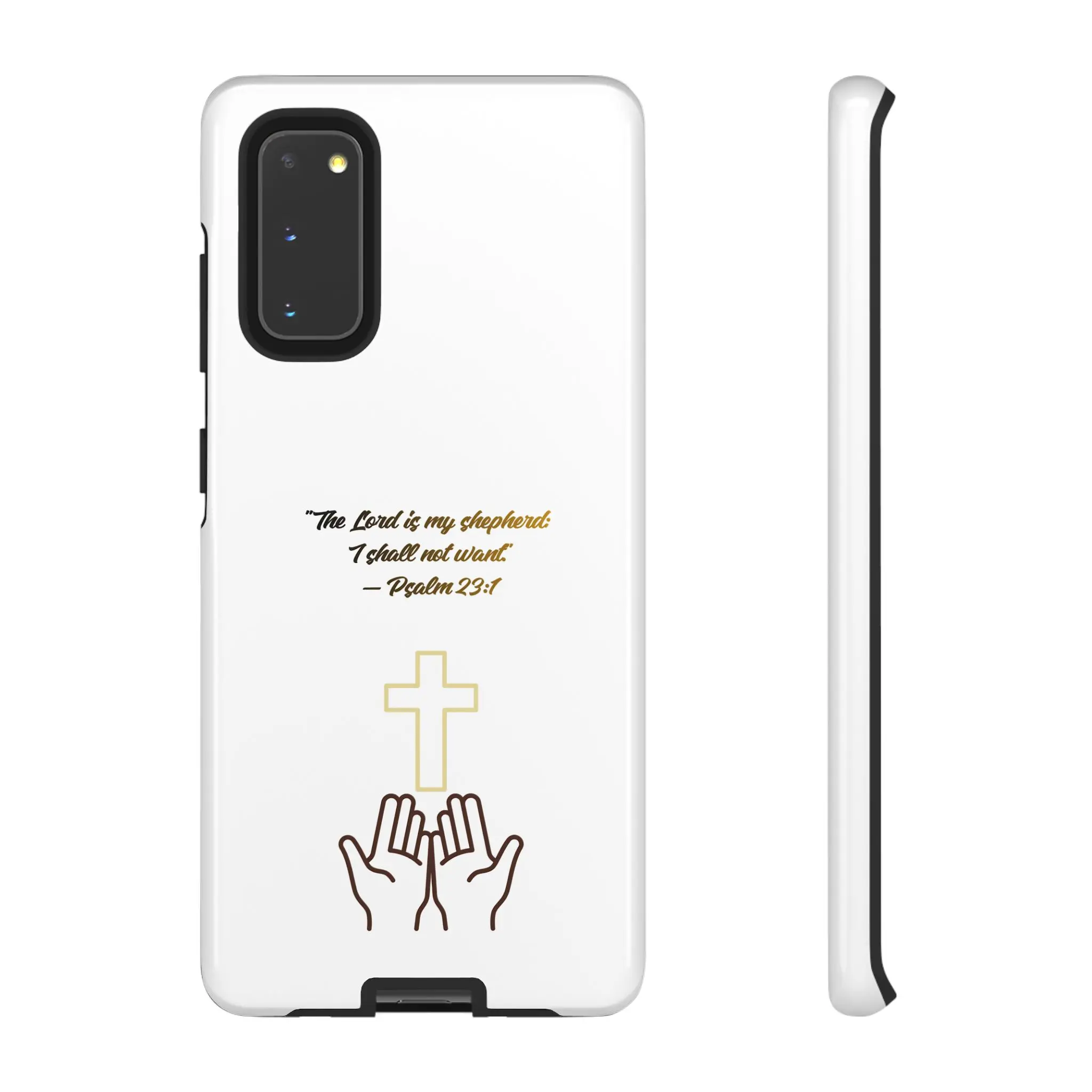 Psalm 23 Faith Hands Cross Phone Case | Tough Case