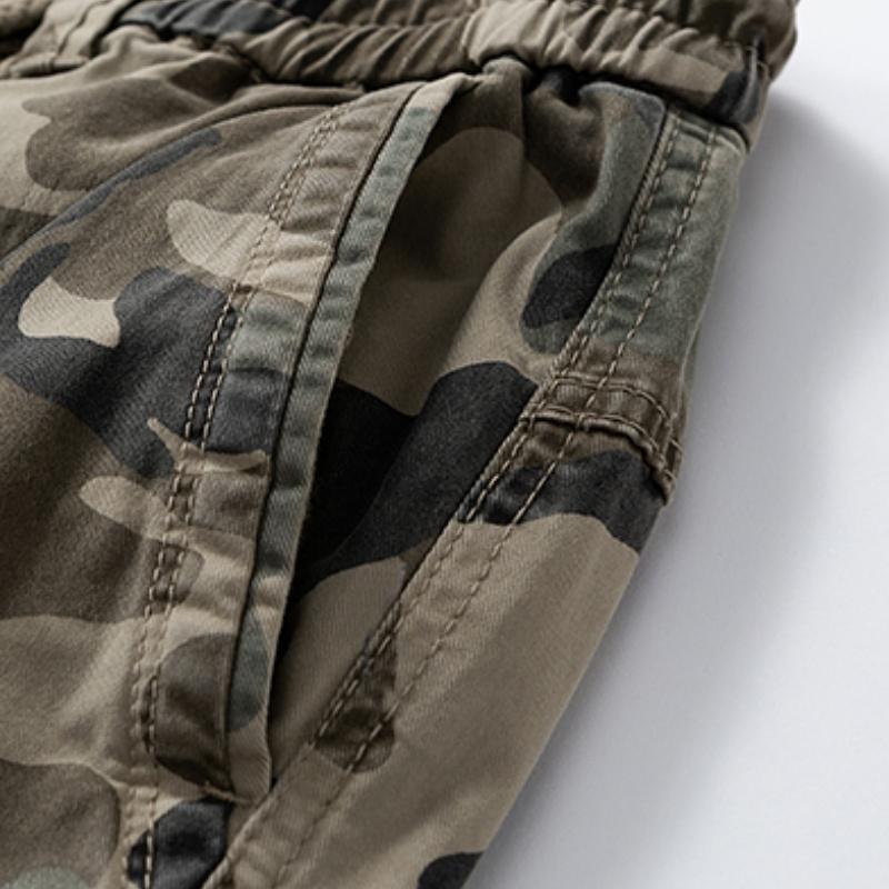 Clean Gent Men&rsquo;s Summer Lightweight Camouflage Cargo Pants, Jogger Style, Durable and Breathable Cotton Fabric, Camouflage Pattern Design, Suitable for Work