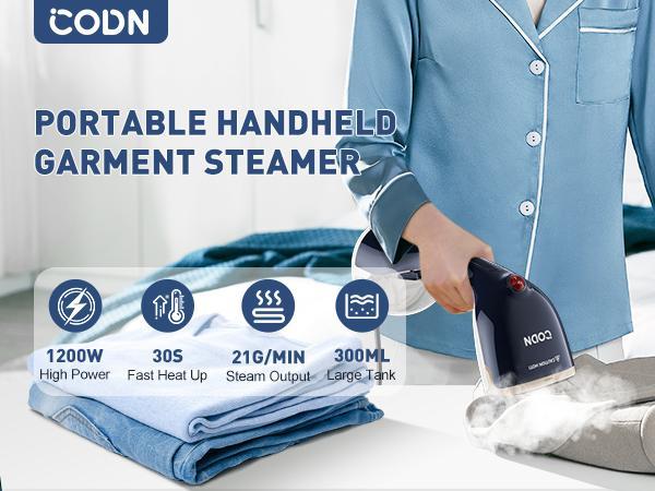 Travel Steam Iron,1200W Portable Steam Iron For All Fabrics,30 Seconds Heat Up, Fast Wrinkle Removal,300ml Handheld Garment Steam Iron For Home,Office (Only For 120V),0ml Handheld Garment,Father's Day Gifts for Dad