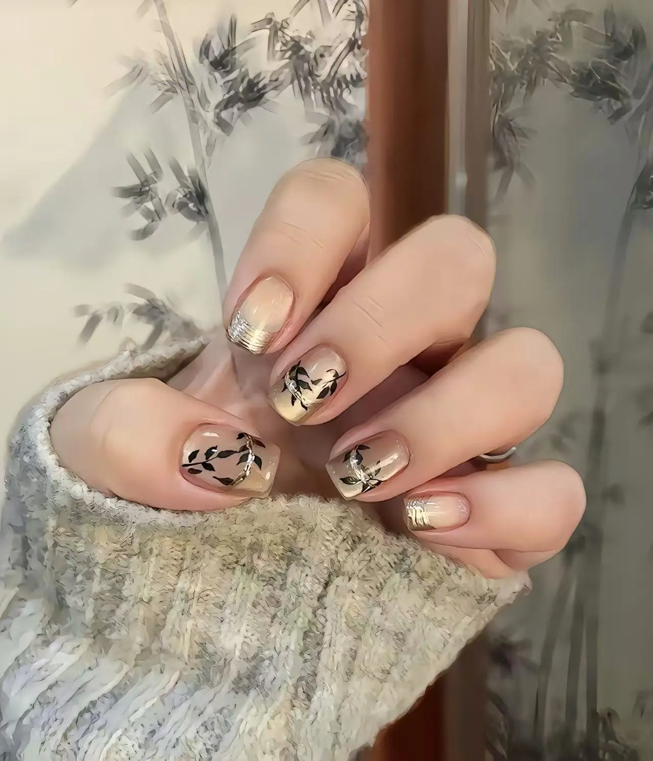 new arrivals handmade press on nail high quality wholesale nail painted by hand Glossy Fake Nails Glitter Nails