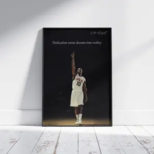 [SALE UP TO 41%] [UNFRAMED] Kobe Bryant Mamba Mentality Poster Highlighting Elite Focus and Drive, Motivational Gym Wall Art for Training Spaces