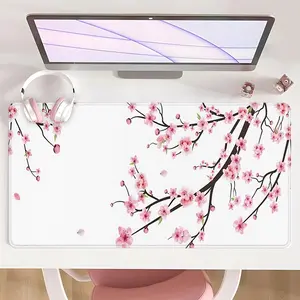 [Gaming Mouse Pad] Ultimate Cherry Blossom & Spring Pink Design Non-Slip MousePad For Desk With Rubber Base & Stitched Edge, Ideal For Easter Gifts Or Seasonal Home Office Decor
