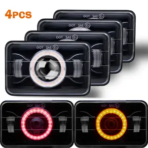 4X6 LED Headlights | Automotive Work Lights | Modern LED Lights | Robust Construction for car,With Daylight Amber Signal