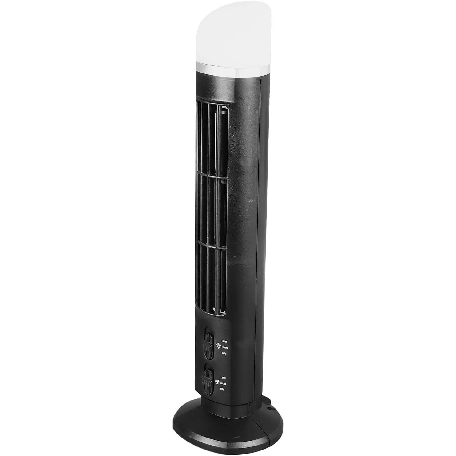 Bladeless Tower Cooling Fan with LED Light - USB-Powered, Energy-Efficient, Ultra-Compact, Portable, Kid-Safe, Easy-to-Clean for Home, Office, Portable Tower Fans, Energy-Efficient Tower Fans