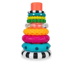 Stacks of Circles Stacking Ring STEM Learning Toy, Age 6+ Months, Multi, 9 Piece Set