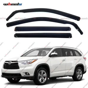 For 2014-2019 Toyota Highlander | In-Channel Style Window Visors Rain Guards Sun Shade Vent Deflectors, 4PCS (Not Tape-On) #ToyotaHighlander #WindowVisors #InChannelRainGuards #CarAccessories