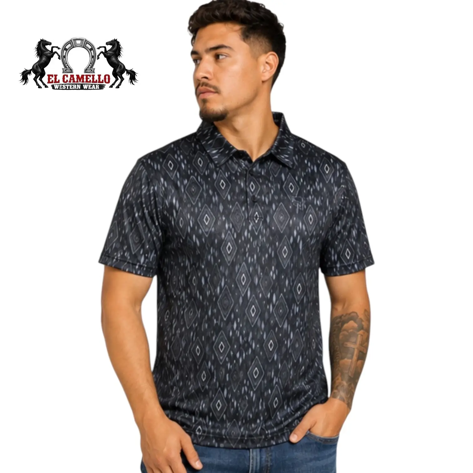 Platini PGP11428 Men’s Black Polo Shirt