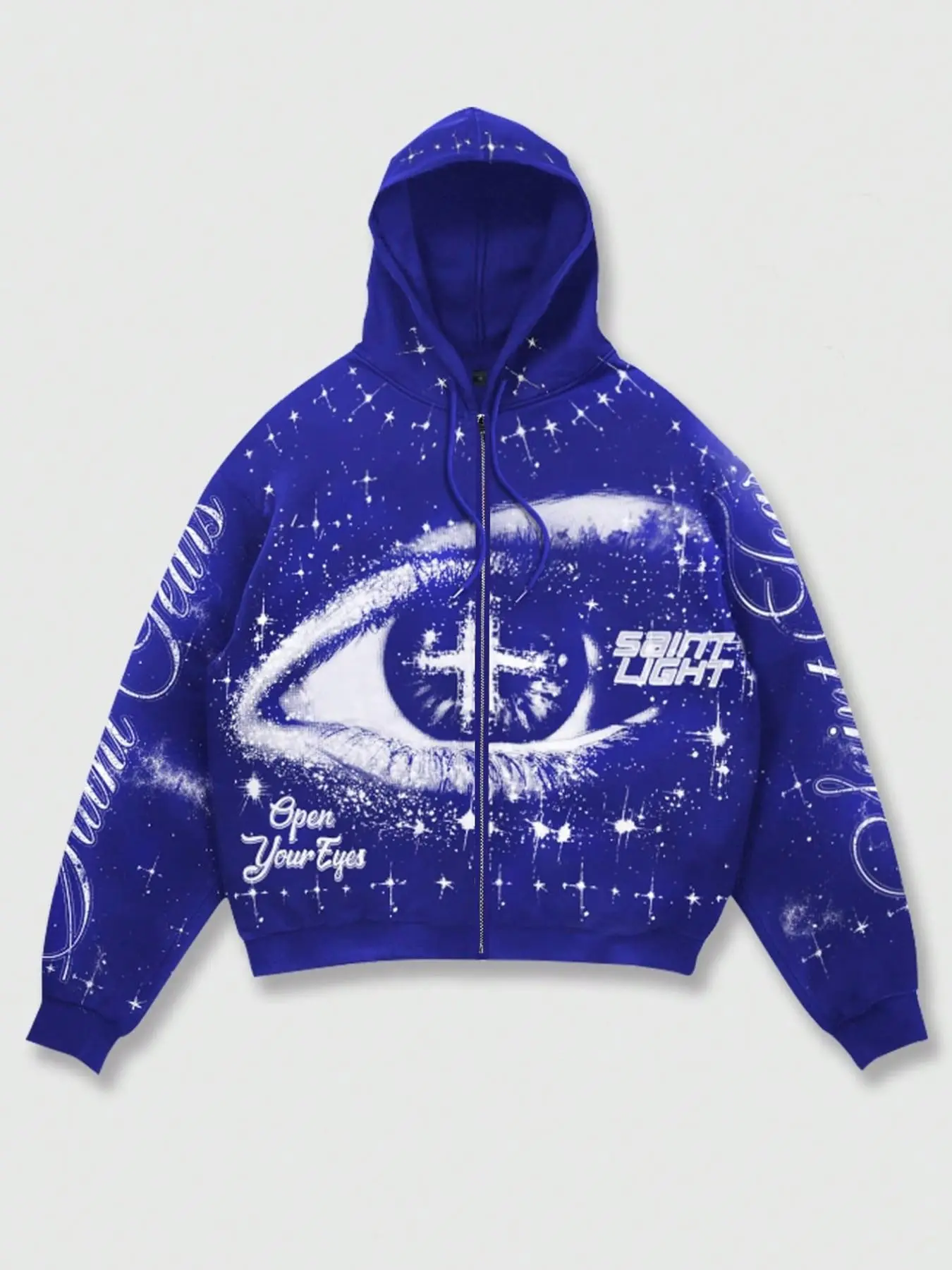 Hellstar フード付きパーカー 青*3 hellstar zip up hoodie blue - TikTok Shop