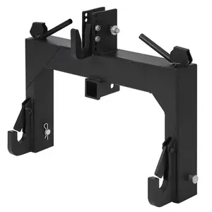 3-Point Quick Hitch Adapter 3000 lbs – Heavy Duty Category 1 & 2 Tractors, Dual Receivers, 5-Level Adjustable, 27.5" Lower Arm, 14.5–17.5" Lift – Farm Implements Attachment