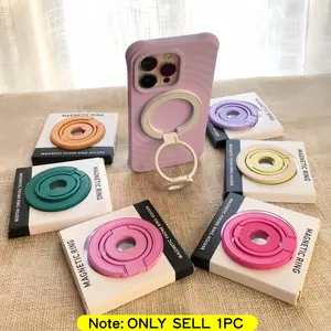 Multi functional magnetic mobile phone ring buckle holder suitable for all models with magnetic plates, multi-color optional portable folding phone holder Magnetic Phone Grip, Cell Phone Mount, Magnetic Stand, Accessories, Smartphone Accessories