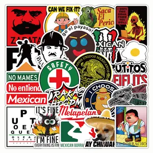 Mexican Blue-Collar Humer Stickers 30pcs – Waterproof Vinyl, Ideal for Hard Hats, Toolboxes, Bumpers & Coolers.