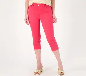Joan Rivers Petite Classic Woven Denim Capri Pant