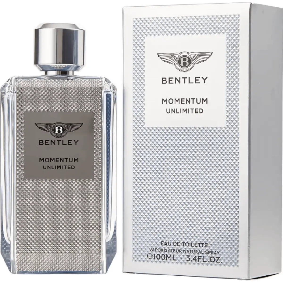 BENTLEY Momentum Unlimited Men's EDT-Type Cologne, 3.4 fl oz Spray - Packaged, Bottle, Fragrant, Strong, Non-Sweet Men's Fragrance with Aromatic Citrusy Scent, Grapefruit Top Notes, Cardamom Blend, High-Quality Refined Freshness, New In Box, Packaged Men'