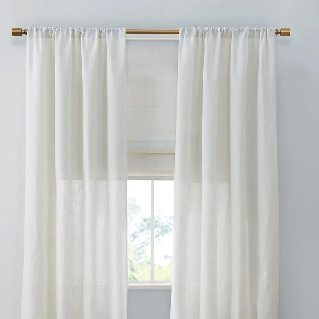 Cordless Roman Shade with Light Filtering Fabric, Multiple Widths and Color Choices, Easy Install Window Treatment for Living Room, Bedroom, 64-Inch Length