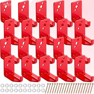 Universal Fire Extinguisher Mount Bracket Holder for 5 to 40 lb Models, Wall Hook Hanger with Secure Locking Mechanism, Heavy Duty Steel Construction, Adjustable and Reusable Novelty Style Mounting Kit