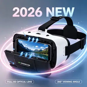 2026 Model VR Headset Package, Ultra-Clear 4K Virtual Reality Glasses, IMAX Cinema-Level Sharp Picture Quality, Myopia-Friendly, 2027 New Year Minimalist Tech Gift Wearable Smartphone
