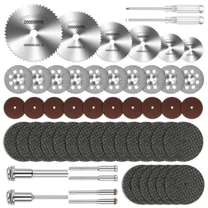 54 count Rotary Tool  Discs Set, HSS Circular  , 545   Wheels,   Discs, Sanding Discs, Rotary tool accessories for   Plastic Stone Glass Metal