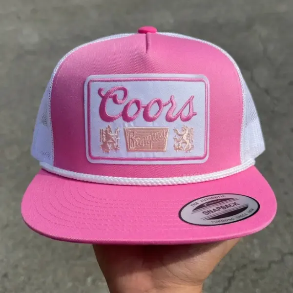 Coors Banquet Embroidered Retro Hat Trucker Hat Many Colors Snapback Hat, Unisex Casual Street Style, Gift Idea For Her Him, Unisex Everyday Wear