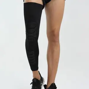 Honeycomb Long Sports Knee Pads Cut Leg Support with Non slip Strips To Absorb Sweat and Breathe Compressed Leg Pads Soft Material Suitable for Outdoor Sports