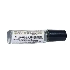Migraine Relief Essential Oil Blend - natural relief in an easy-to-use roller tube. Wellness Therapeutic Treatment