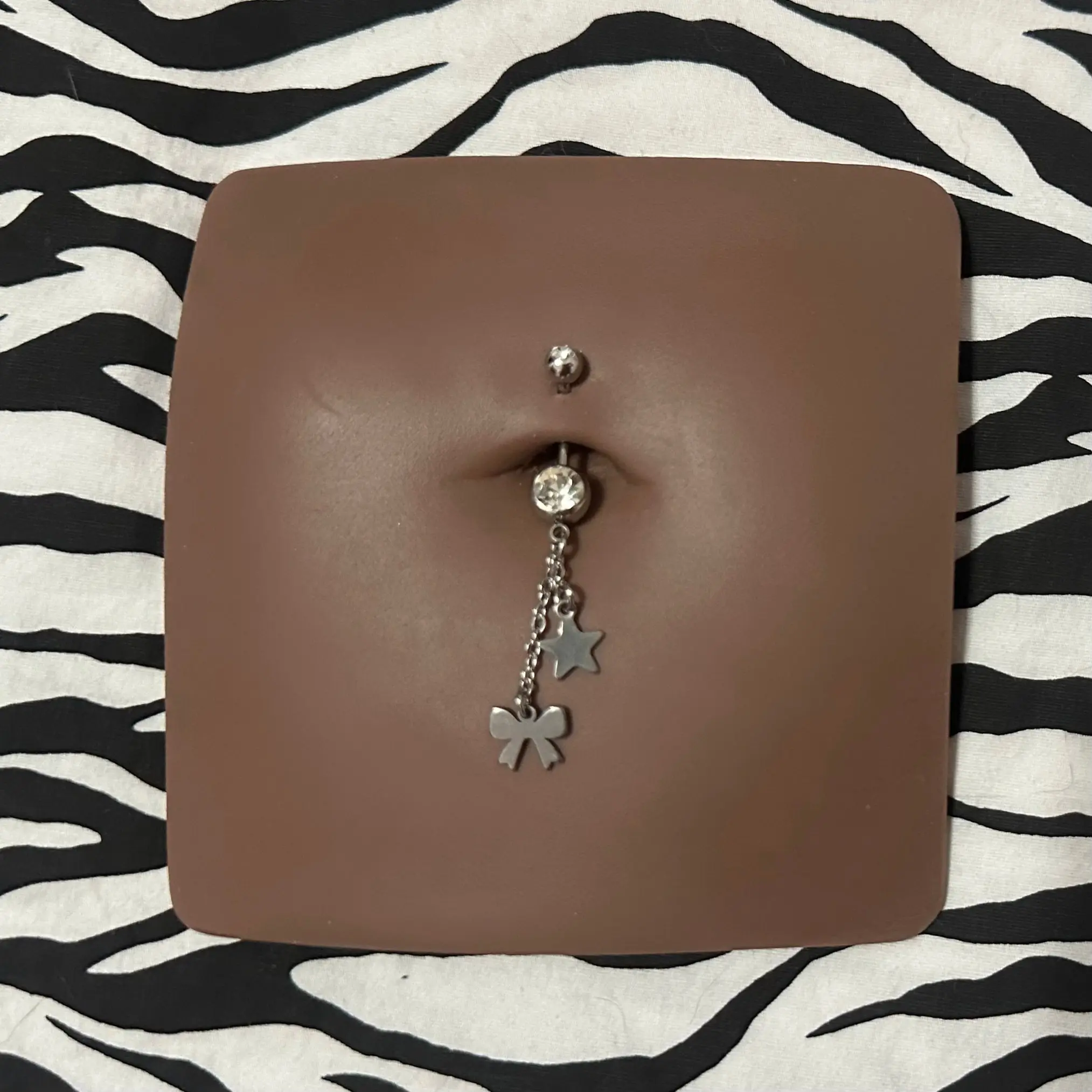 Clear Coquette Belly Piercing