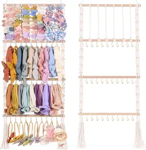 Headband Holder Bows Organizer For Girls Holder Baby Headband Hair Accessories Organizer For Baby Bow Hanger Storage For Girls Hair Bows For Toddler Room Wall Decor (W1)