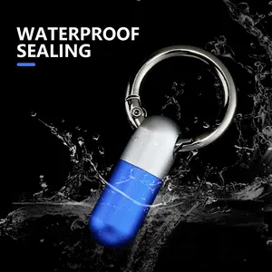 Aluminum Alloy Waterproof Mini Pill Box Keychain, Compact Medicine Holder, Durable and Portable, Ideal for Travel and Daily Use