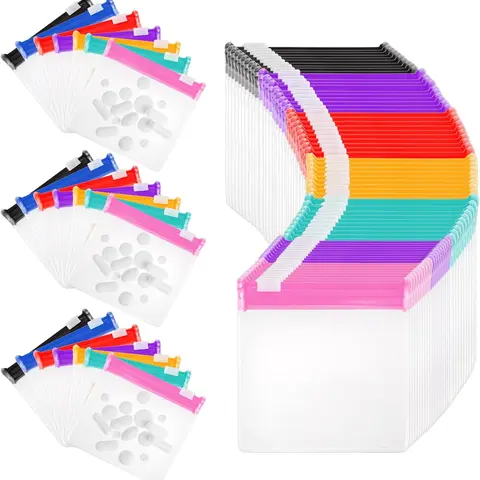 Eco-Friendly Collapsible Dustproof Translucent Zipper Pill Pouch Multipack Storage Bags - 7-21-35 Pcs Sturdy Light EVA Self-Sealing Slide Lock for Travel, Home Use