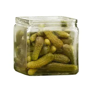 Rosseto  Clear Glass Square Jar, 3.9 x 3.9 x 3.9 in. - Set of 3