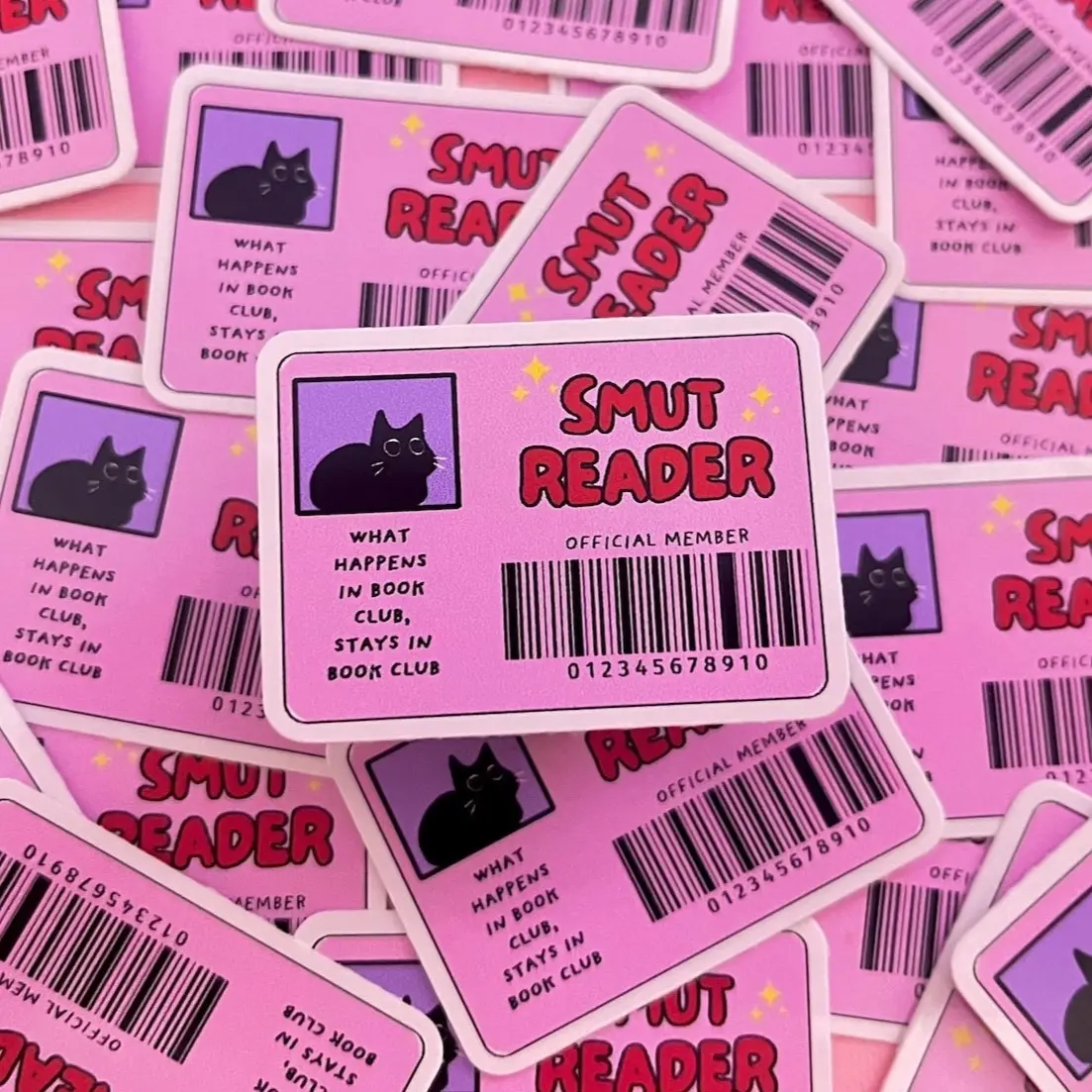 Smut Library Card Sticker - 2 Inch Kindle Stickers - Original Design for Kindles, water bottles, etc. Ideal for Book Lovers
