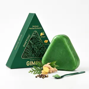 Usman Herbal Platycladus Leaf Shampoo Bar, gently cleanses, nourishes the scalp, promotes hair growth, prevents hair loss, controls oil